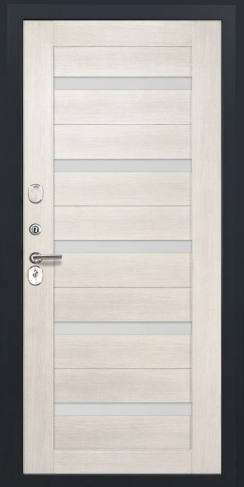 Входная дверь ДвериПРО Rosna СБ-1 (ст. белое, 16мм, беленый дуб) DPRO201357 внутренняя сторона